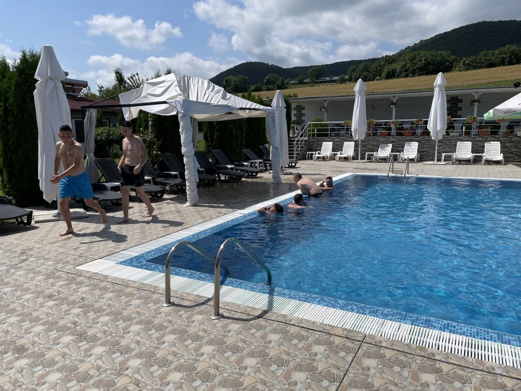 View of local pool in Opaka, Bulgaria