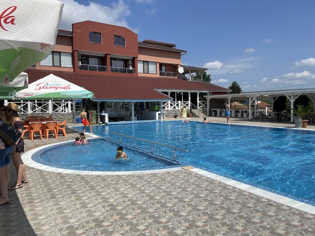 View of local pool in Opaka, Bulgaria