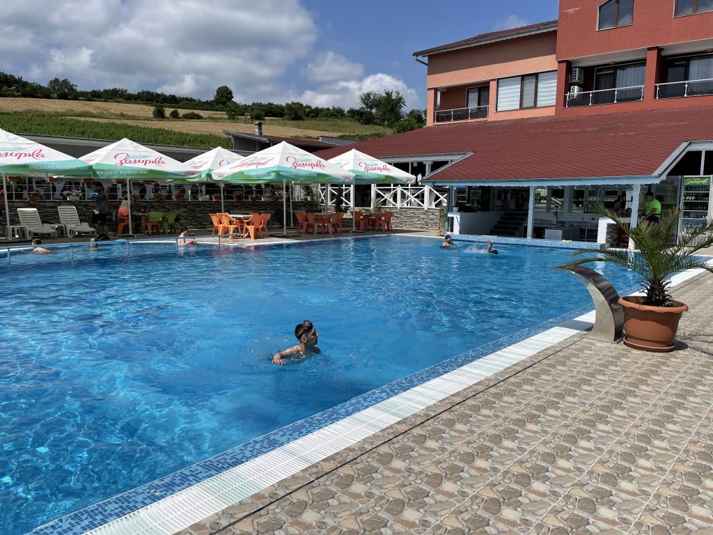 View of local pool in Opaka, Bulgaria