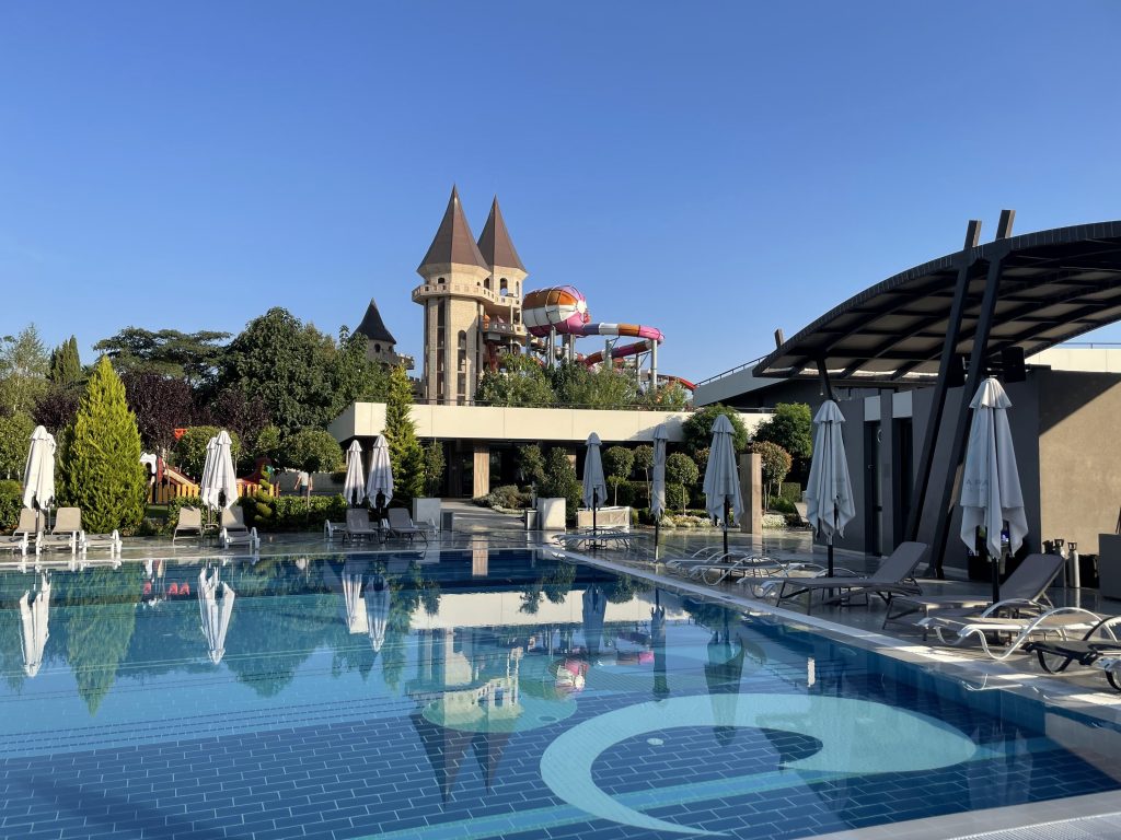 View of pool at All-Inclusive Aqua Paradise Resort